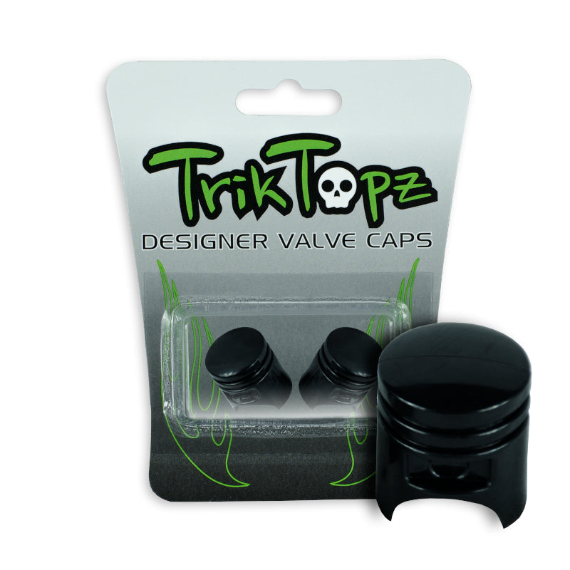 Trik Topz Piston Valve Caps Black
