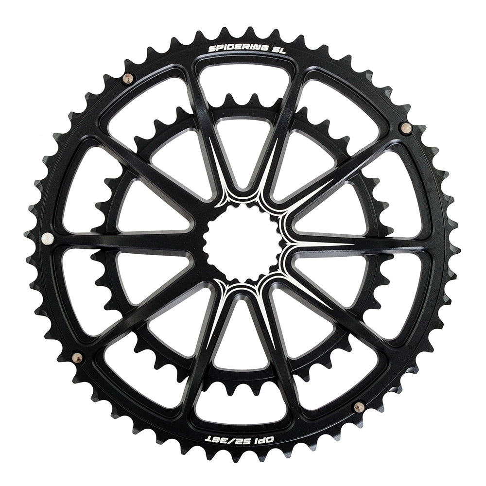 thumbnail image 2 of Cannondale Hollowgram Spidering 8-Arm Chainring – 46/30T – Black Direct Mount 2 of 3