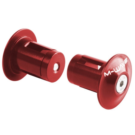 M-Wave Alloy Bar End Plugs Red - Thumbnail