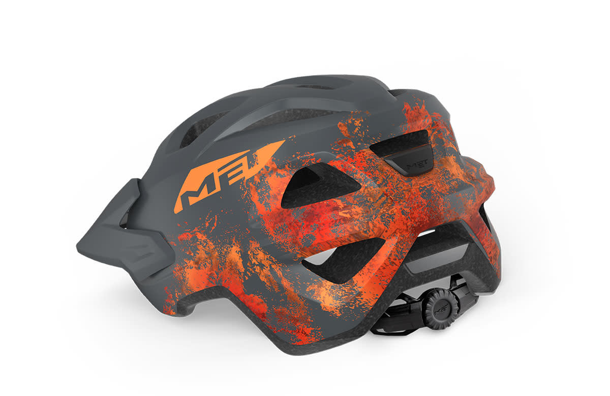 MET Youth Eldar Helmet Gray Orange 3