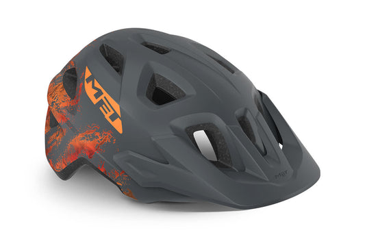 MET Youth Eldar Helmet Gray Orange 1