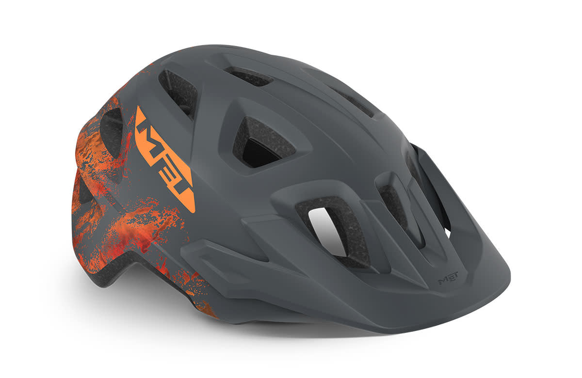 MET Youth Eldar Helmet Gray Orange 4
