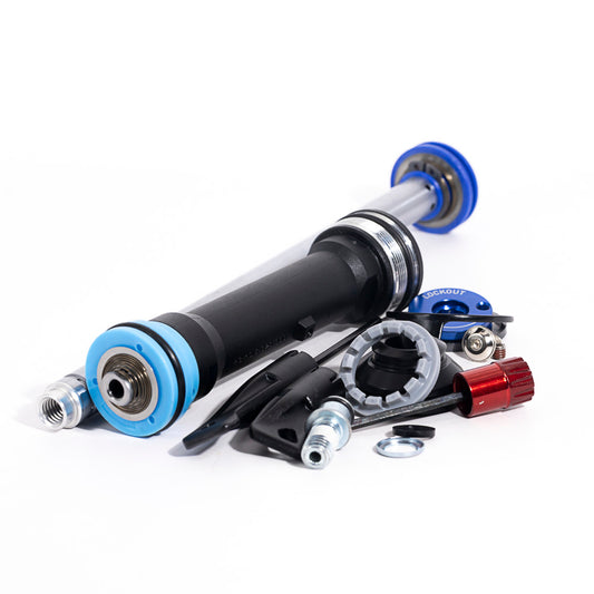 RockShox Fork Damper Assembly - Remote 17mm (PopLoc, Pre-2013 PushLoc) 80mm - 120mm (Includes Right Side Internals - Sektor Silver / XC32 / Recon Silver B1