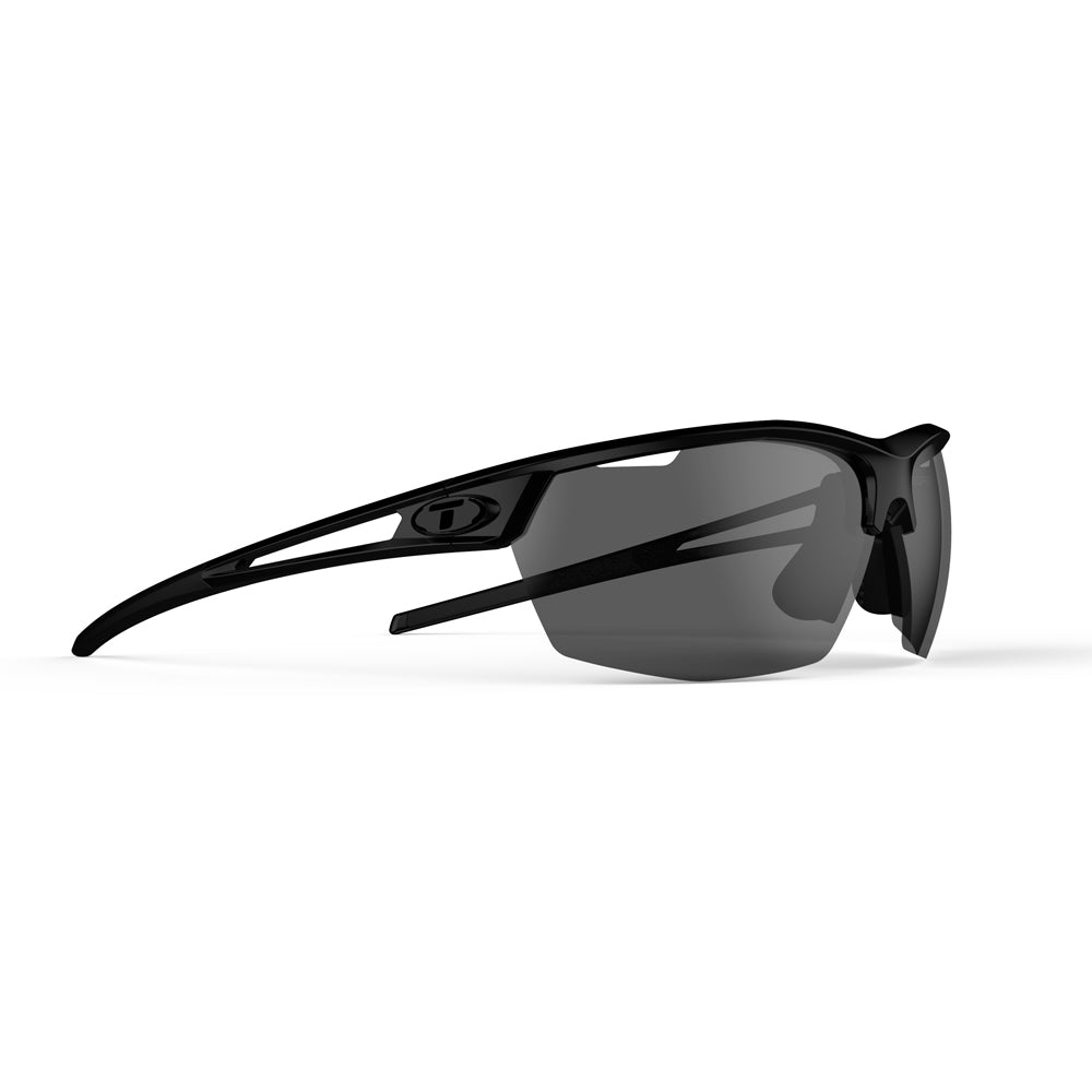 Tifosi Navar Sunglasses Gloss Black with Smoke Lens
