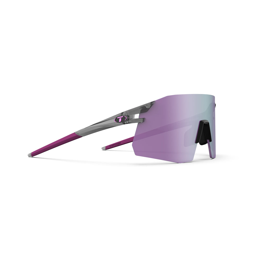 Tifosi Moab XC Sunglasses Satin Vapor with Clarion Deep Purple, AC Red and Clear Lens
