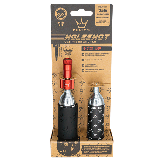 Peatys Holeshot CO2 Tyre Inflator 25g Red