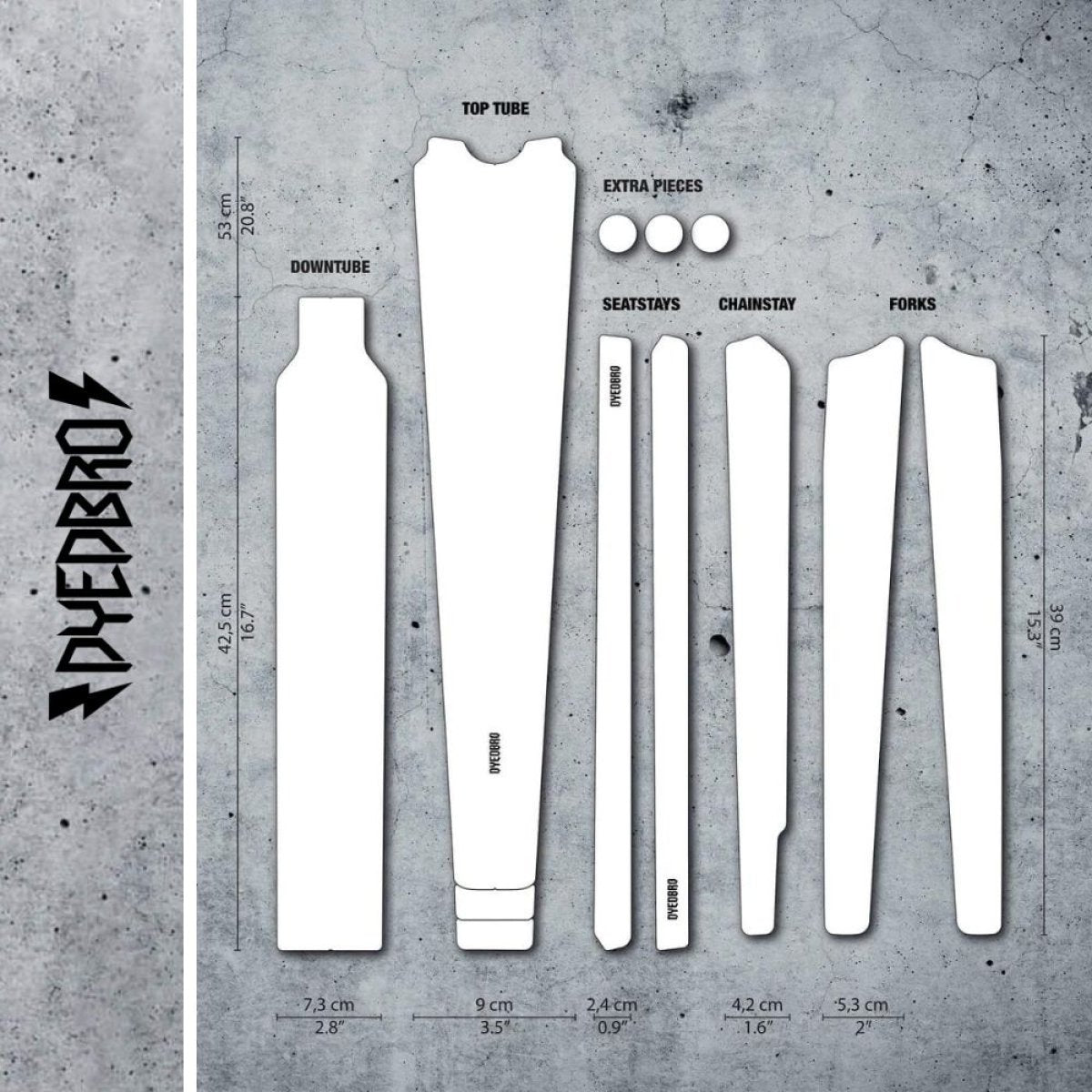 Dyedbro Drop Bar Frame Protection Clear Matte