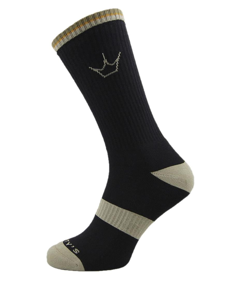 Peatys 2 tone cuff sock earth
