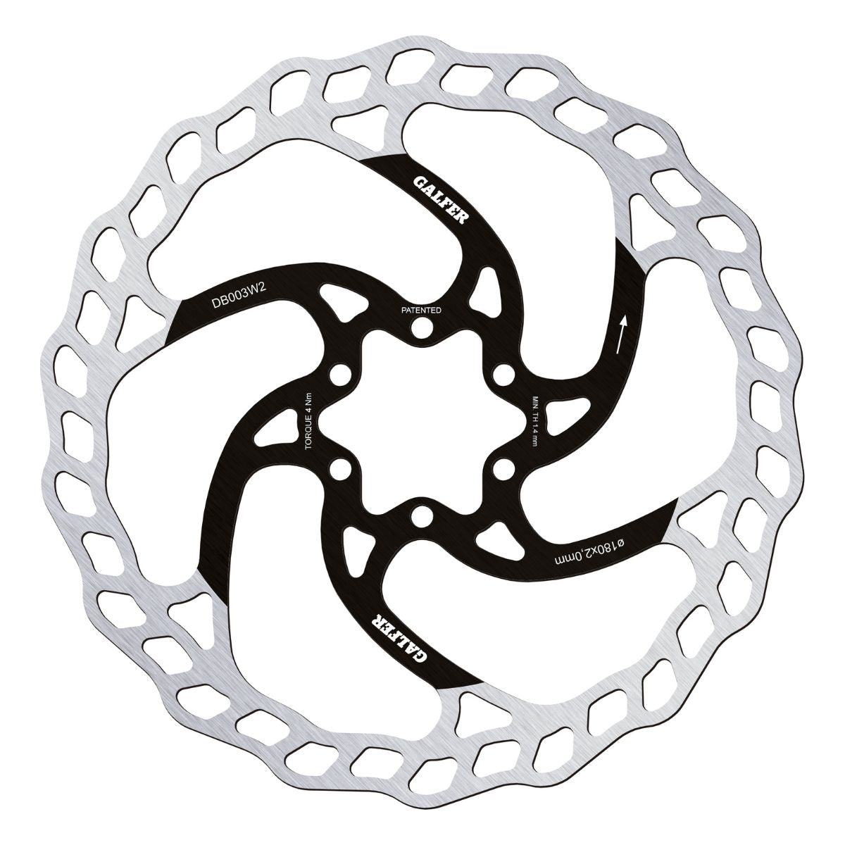 Galfer Mtb Wave Disc Rotor 6 Bolt 2 Mm