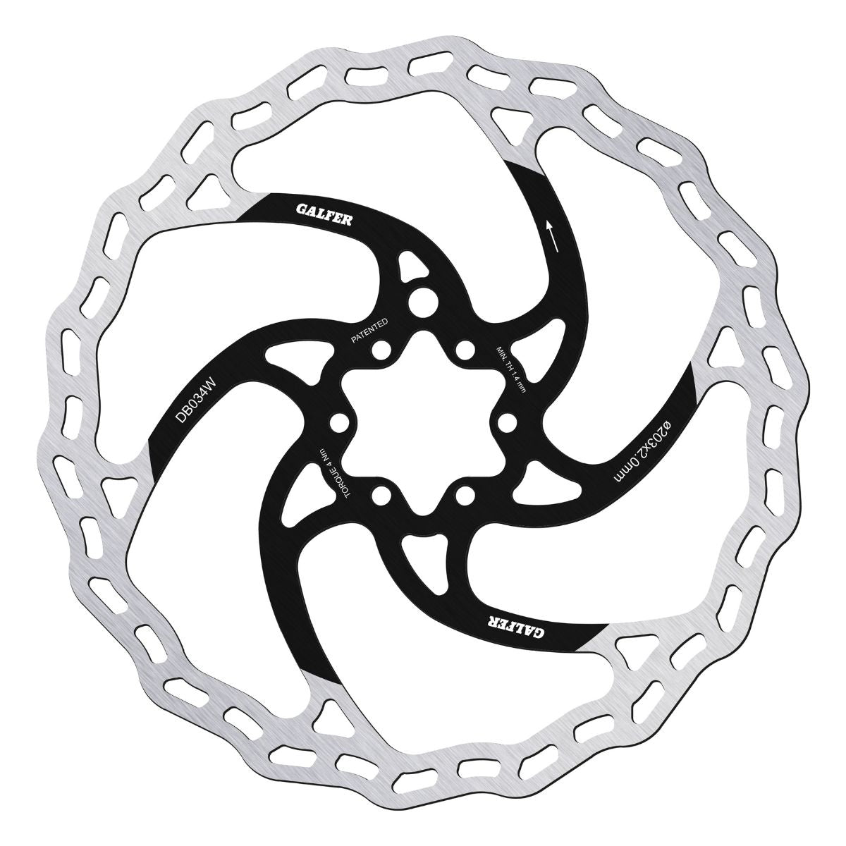 Galfer Mtb Wave Disc Rotor 6 Bolt 2 Mm