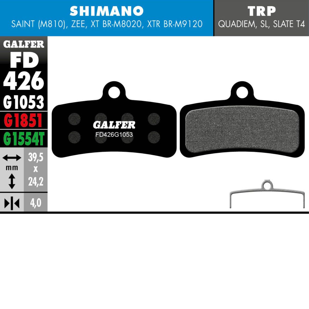 Galfer Brake Pads Shimano Four Piston