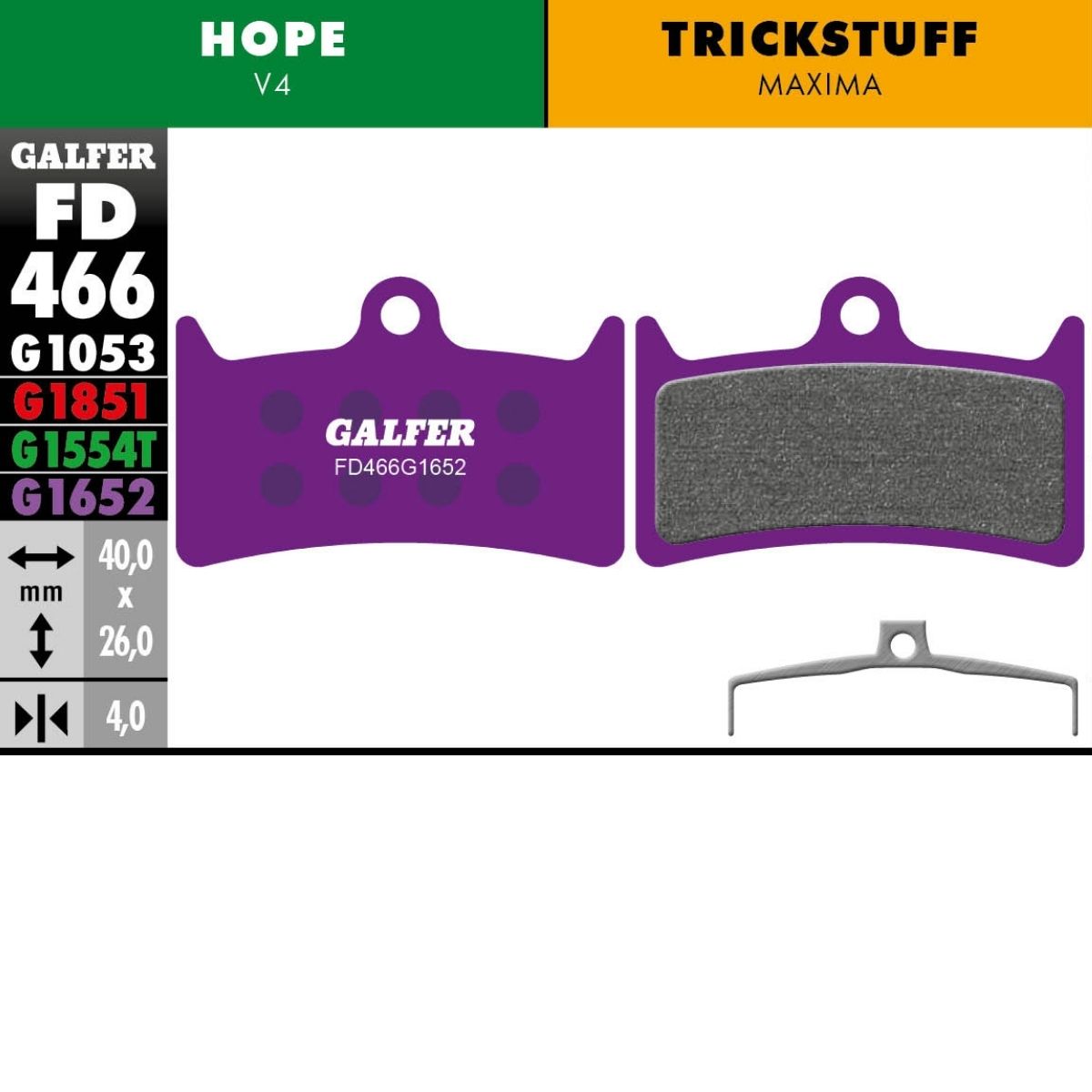Galfer Brake Pads Hope V4