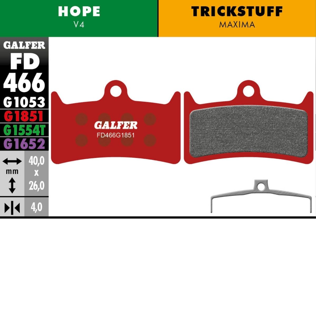 Galfer Brake Pads Hope V4