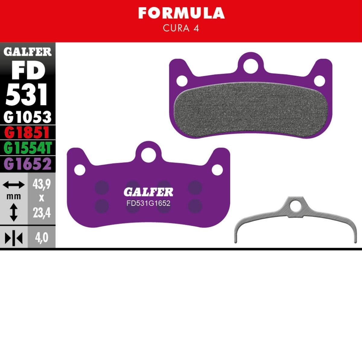 Galfer Brake Pads Formula Cura 4