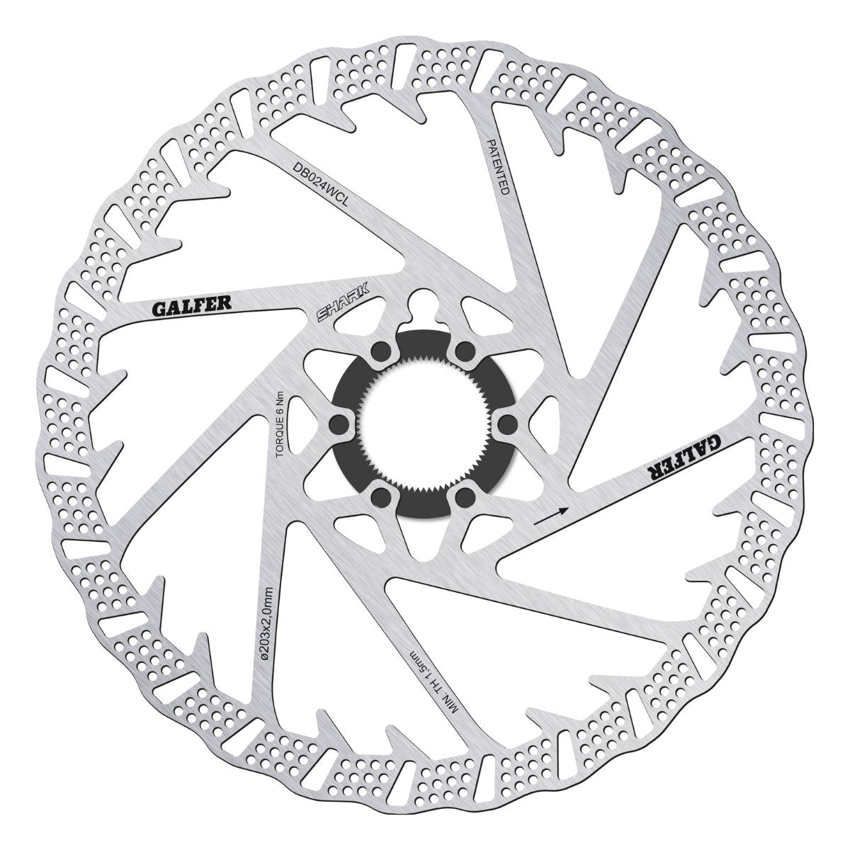 Galfer Mtb Shark Disc Rotor Centerlock 2 Mm