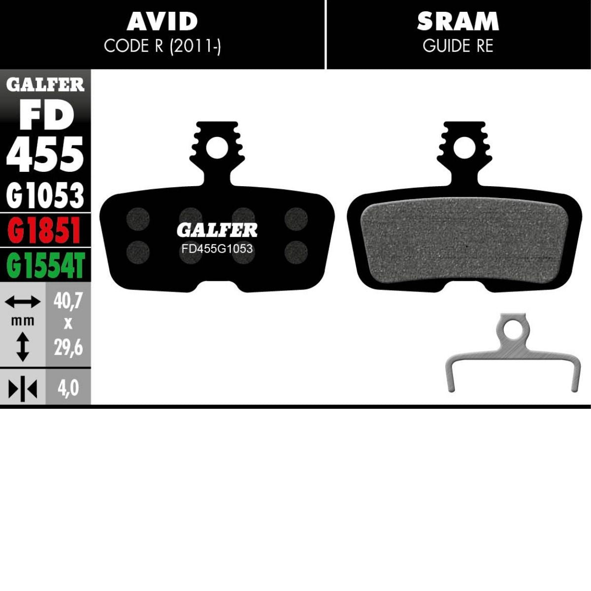 Galfer Brake Pads Sram Code
