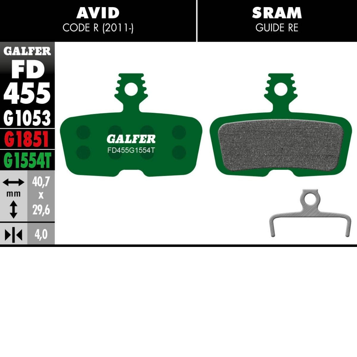 Galfer Brake Pads Sram Code