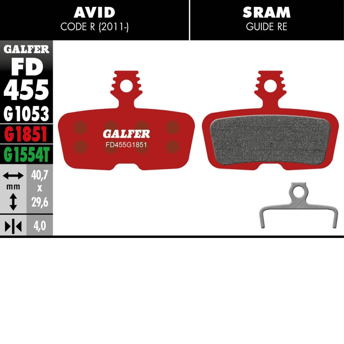 Galfer Brake Pads Sram Code