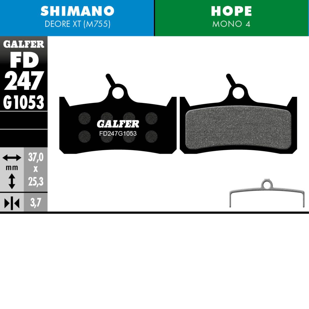 Galfer Brake Pads Shimano M755 / Hope Mono M4