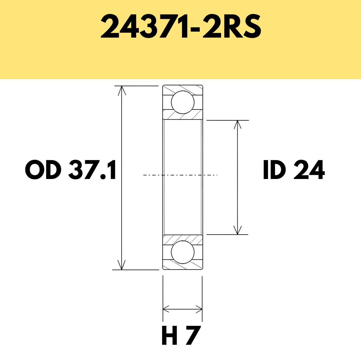 Black Bearing 24371 2 Rs Radial Sealed Bearing
