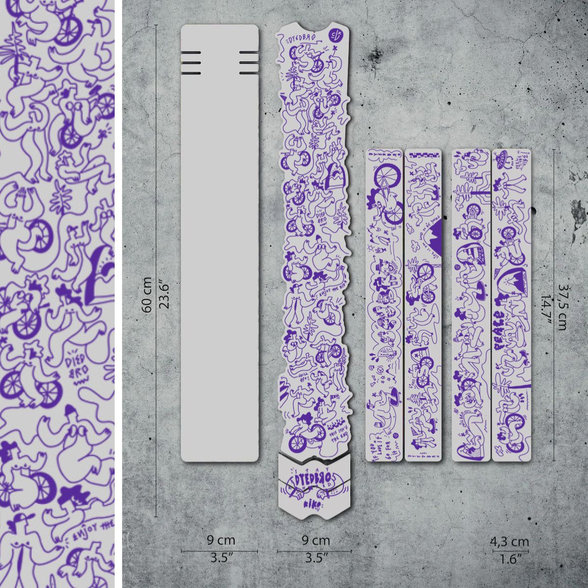 Dyedbro Mtb Frame Protection Artist Series Kiko Clj