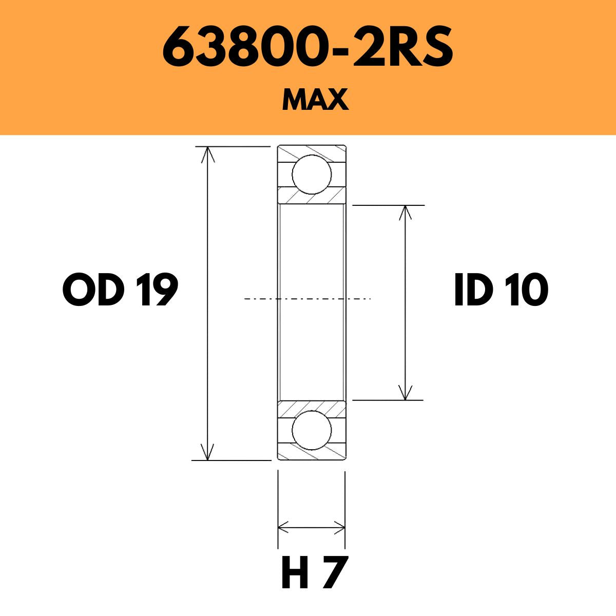 Black Bearing 63800 2 Rs Max Radial Sealed Bearing