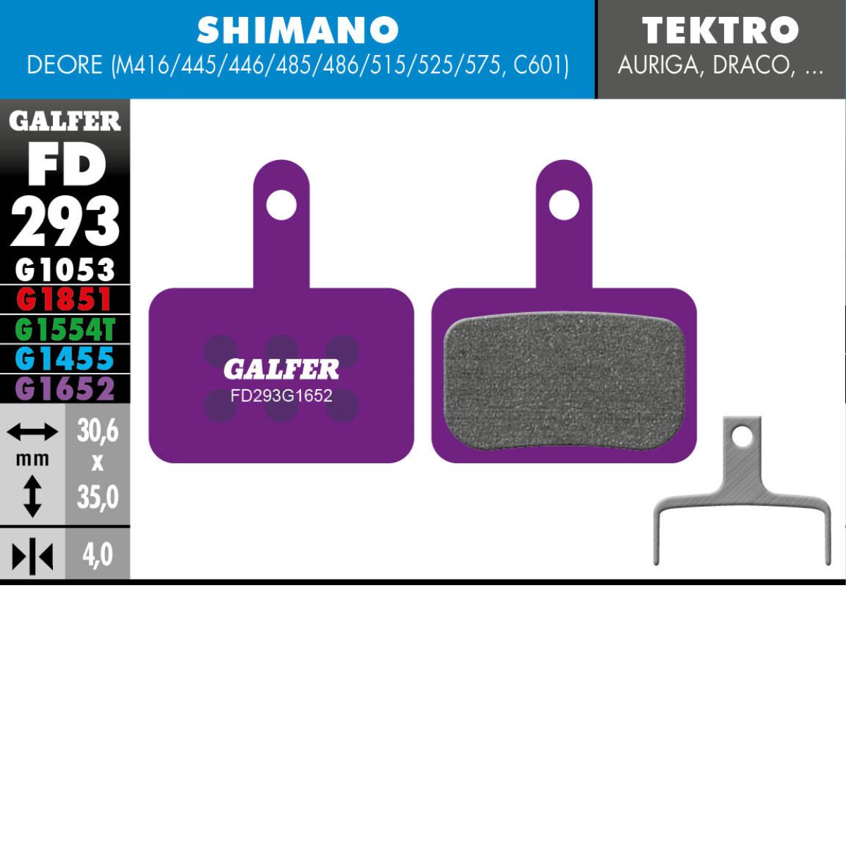 Galfer Brake Pads Shimano Deore