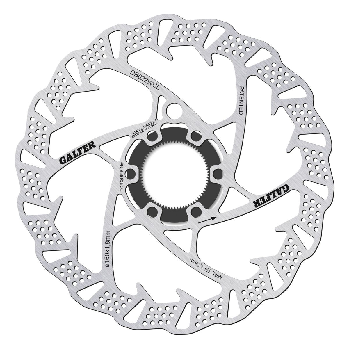 Galfer Mtb Shark Disc Rotor Centerlock 1.8 Mm