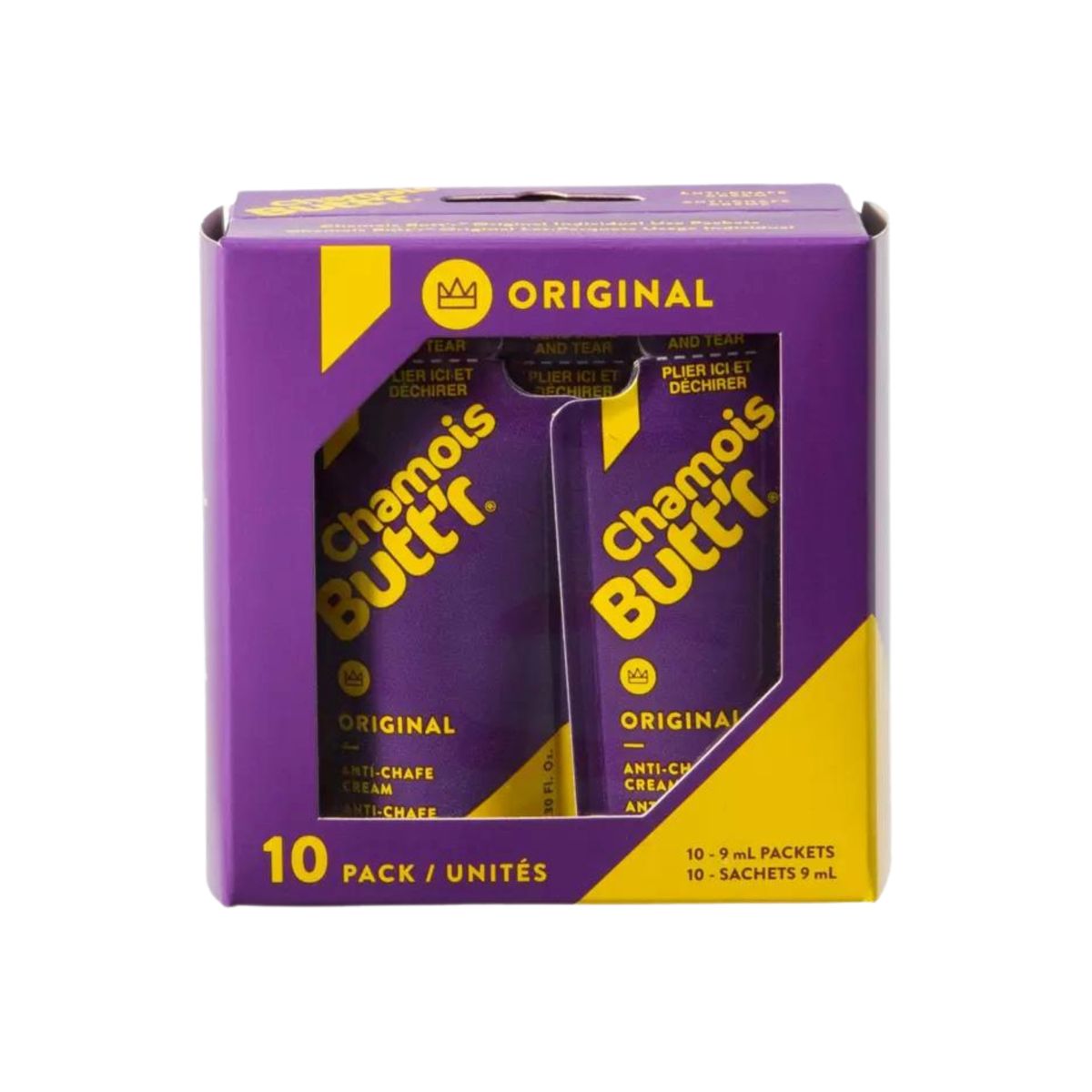 Chamois Butt'r Original Anti Chafe Cream 10 Pack Box (9 Ml Singles)