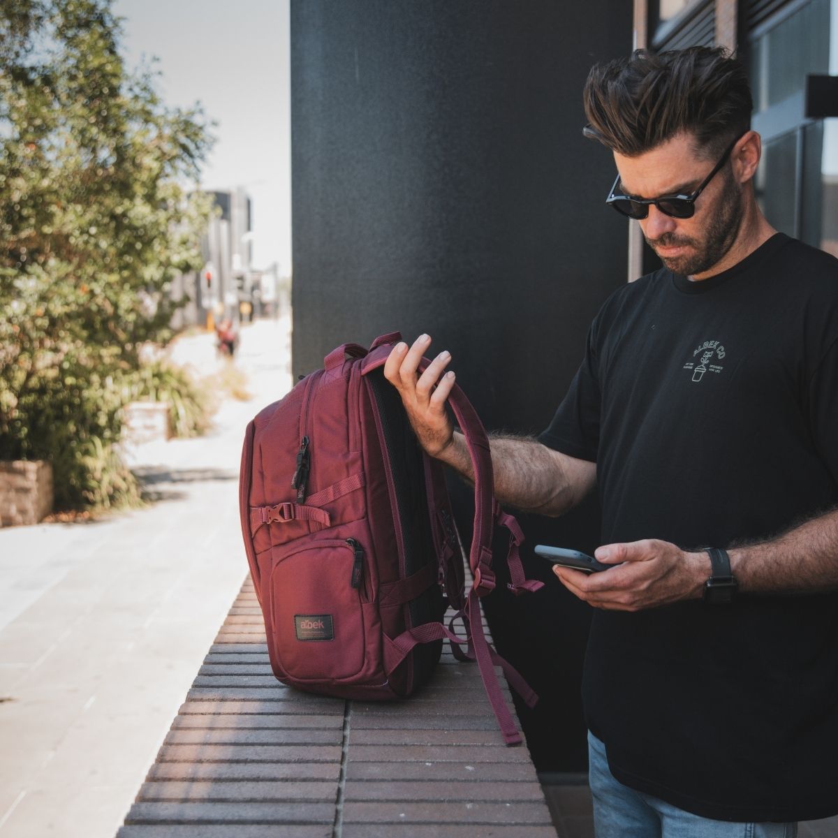 Albek Dudley Backpack Burgundy