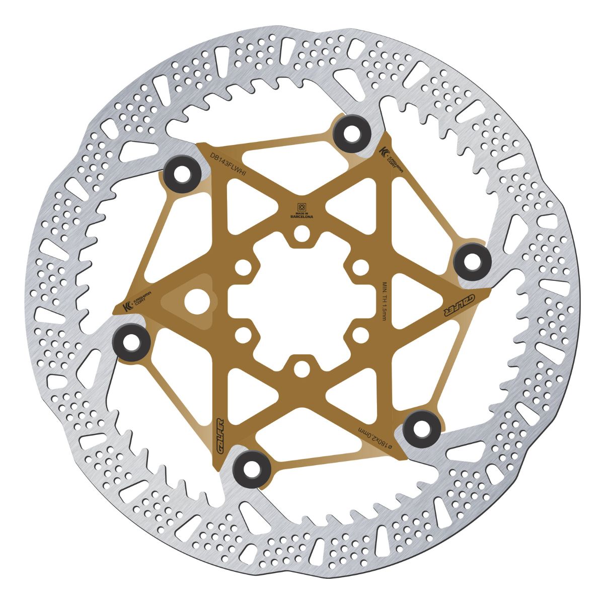 Galfer Mtb Shark Evo Disc Rotor 6 Bolt 2 Mm Kashima Core