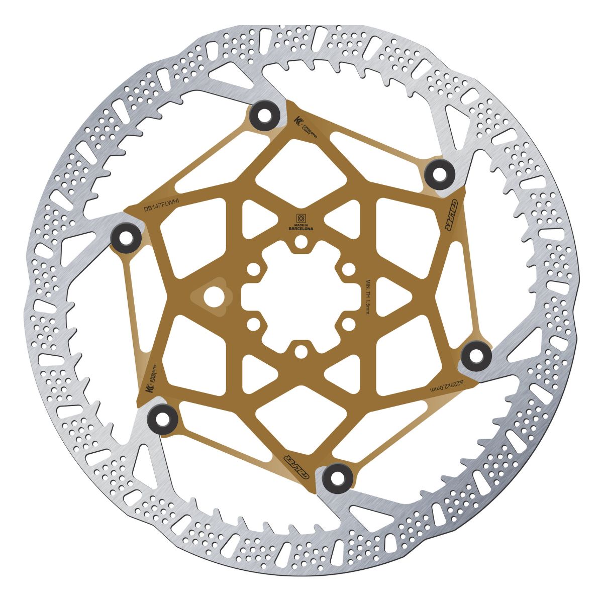 Galfer Mtb Shark Evo Disc Rotor 6 Bolt 2 Mm Kashima Core