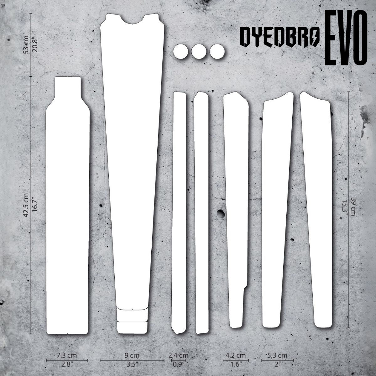 Dyedbro Evo Gravel Bike Frame Protection Clear Gloss
