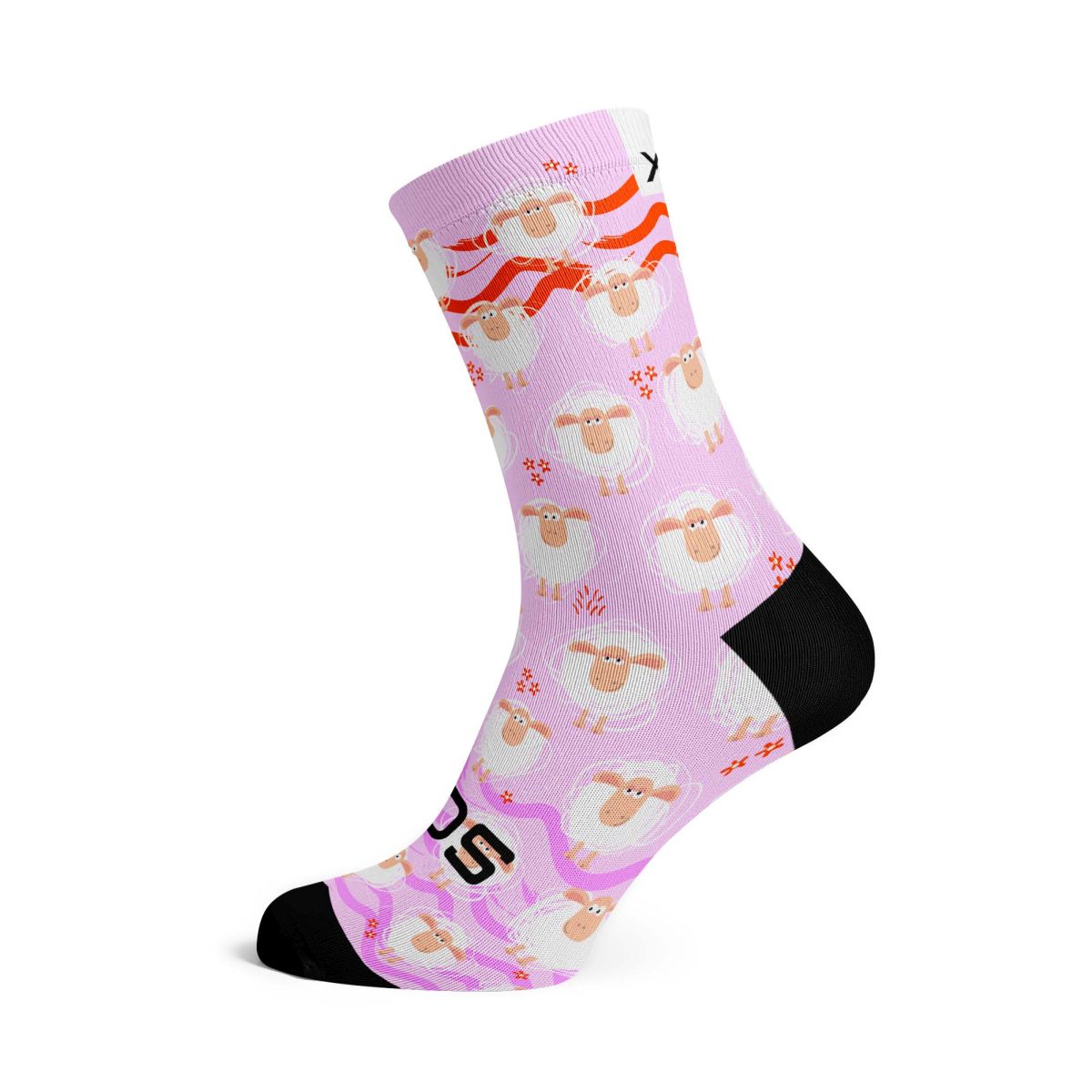 SOX FOOTWEAR - PINK SHEEP CREW SOCKS