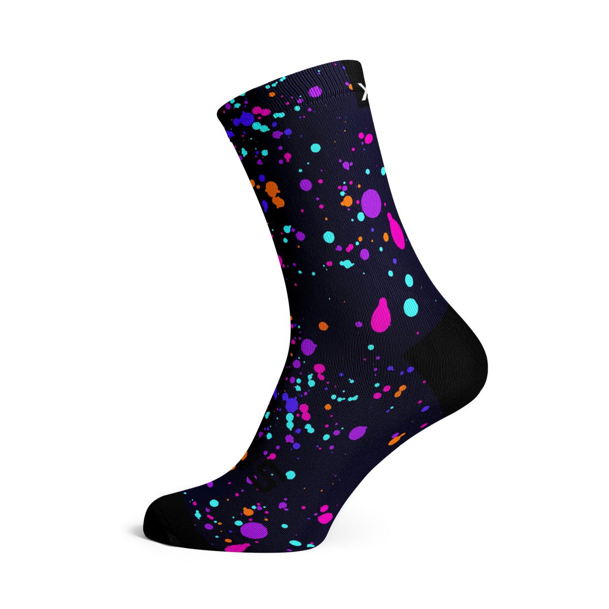 SOX FOOTWEAR - PURPLE SPLASH CREW SOCKS