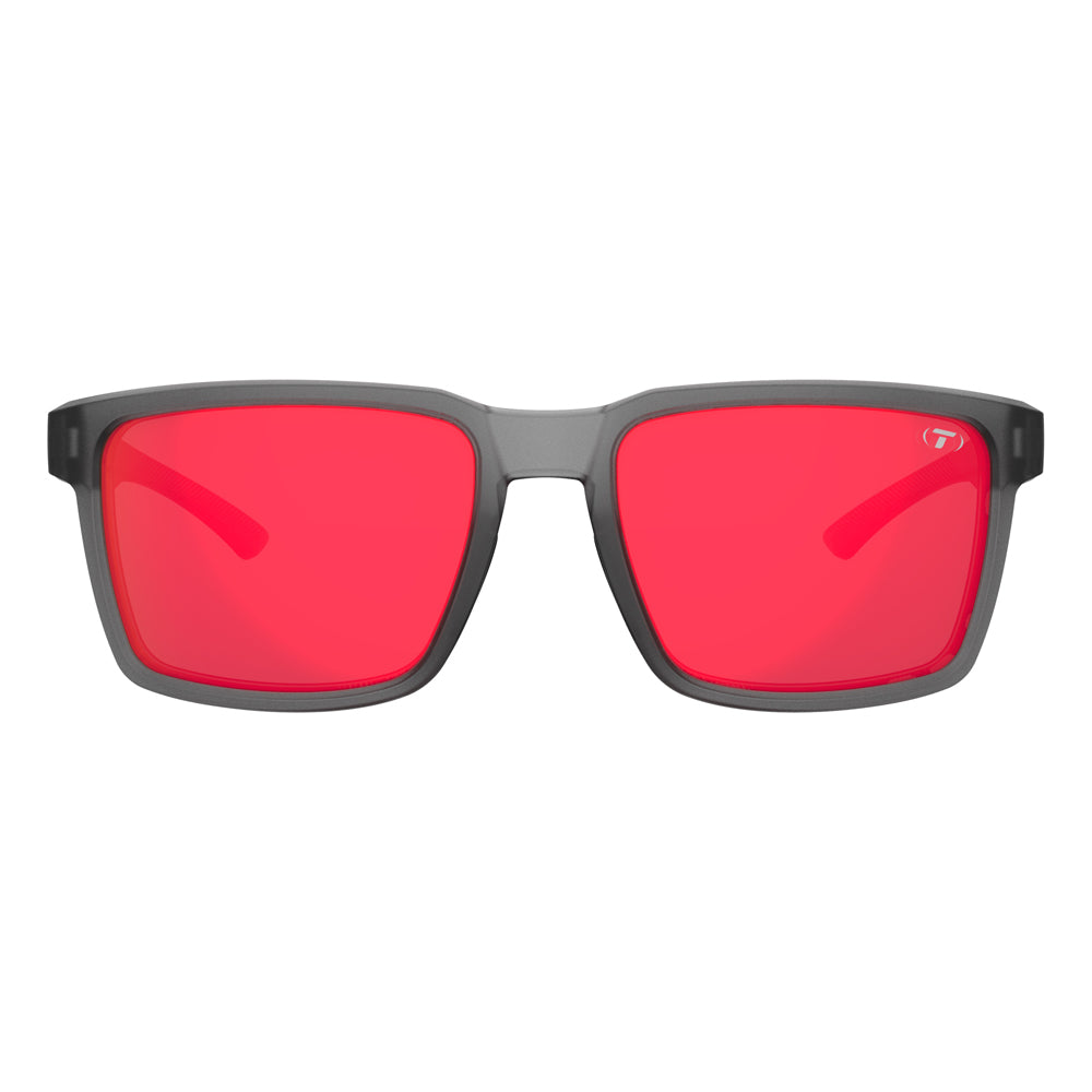 Tifosi Sylo Sunglasses Satin Vapor with Smoke Red Mirror Lens
