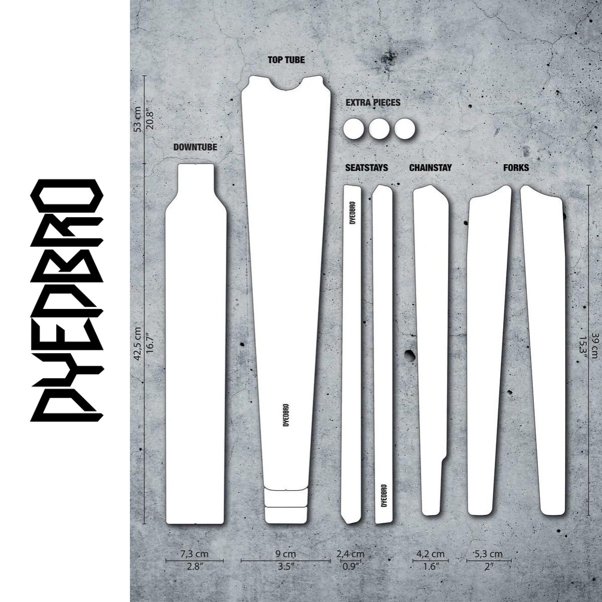 Dyedbro Drop Bar Frame Protection Clear Matte