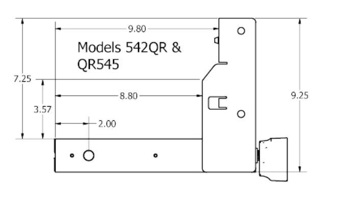 Allen QR545 hitch dimensions