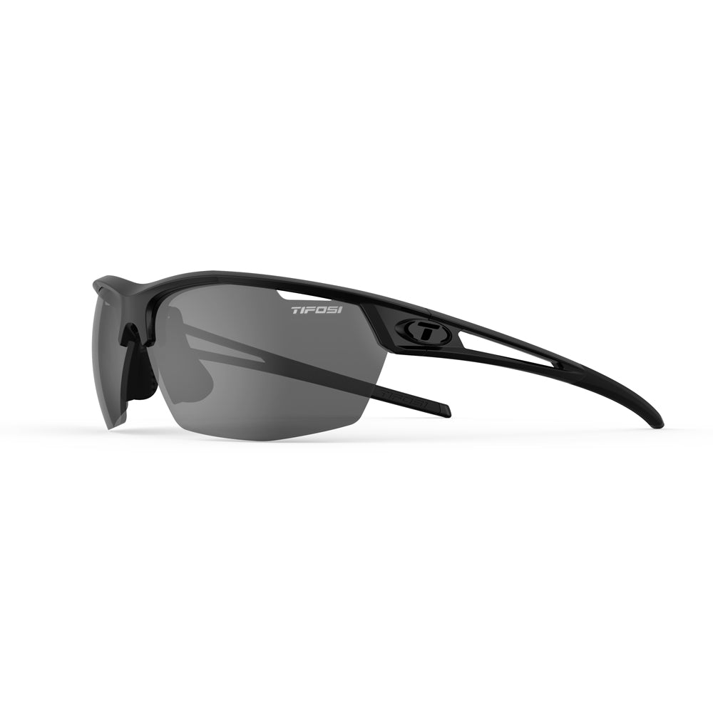 Tifosi Navar Sunglasses Gloss Black with Smoke Lens

