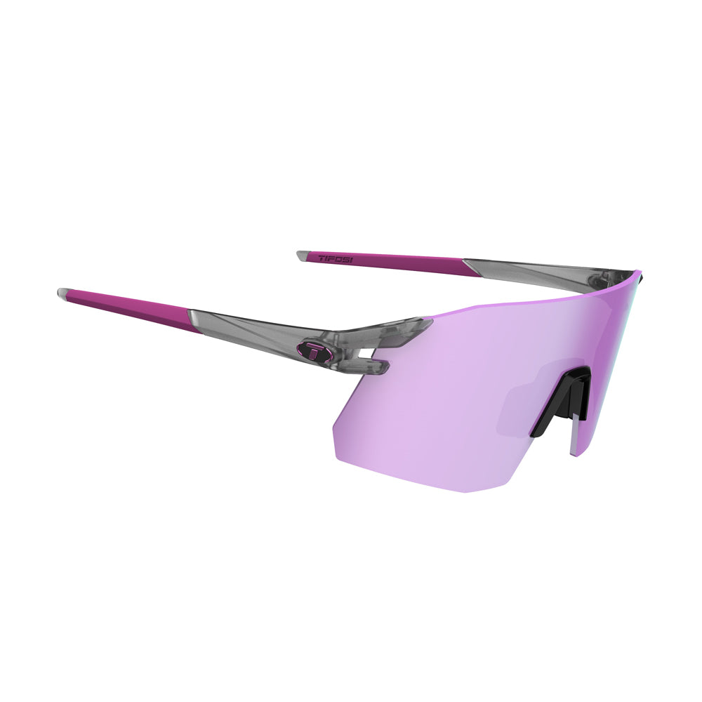 Tifosi Moab XC Sunglasses Satin Vapor with Clarion Deep Purple, AC Red and Clear Lens
