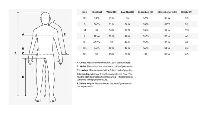 Craft Vittoria Size Guide mens