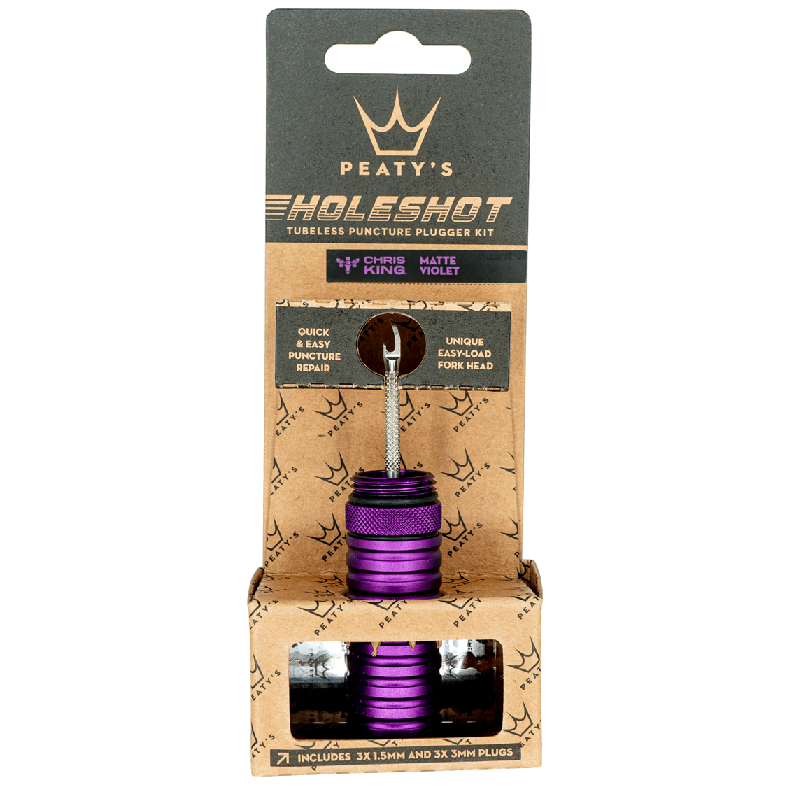 Peaty's Holeshot Tubeless Plugger Kit - Violet