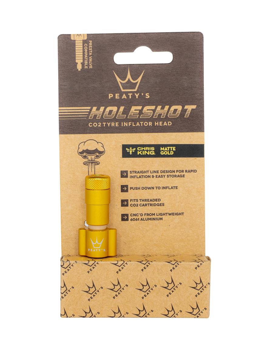 Peaty's Holeshot CO2 Tyre Inflator Head - Gold