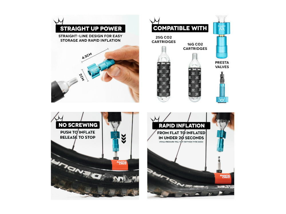 Peaty's Holeshot CO2 Tyre Inflator Head 2