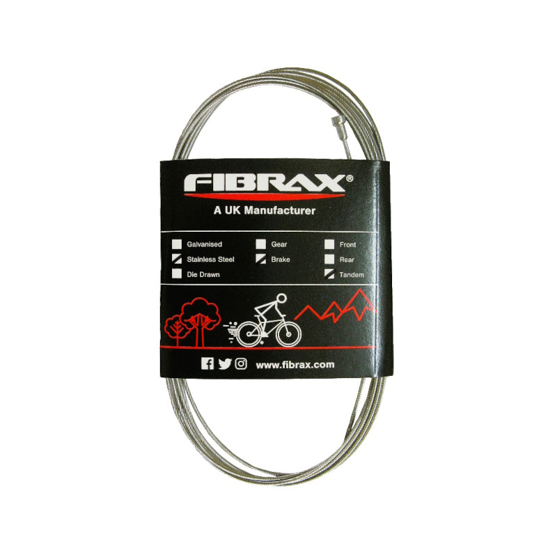 Fibrax Stainless Steel Tandem Brake Cable (Pear Nipple)