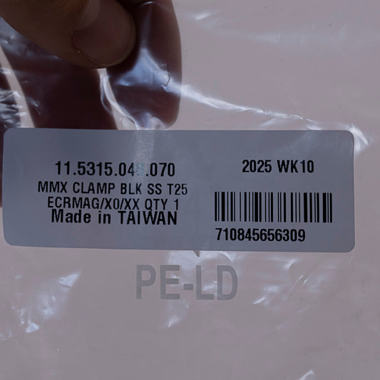 SRAM Disc Brake Lever Clamp G2 (A1), Guide (A1-B1), Level ULT / TLM / TL, Code RSC / R, DB5 Elixir 9 / 7 / CR MAG / X0 / XX, - (MMX) Black Stainless Steel Bolt T25 - 1 Pack