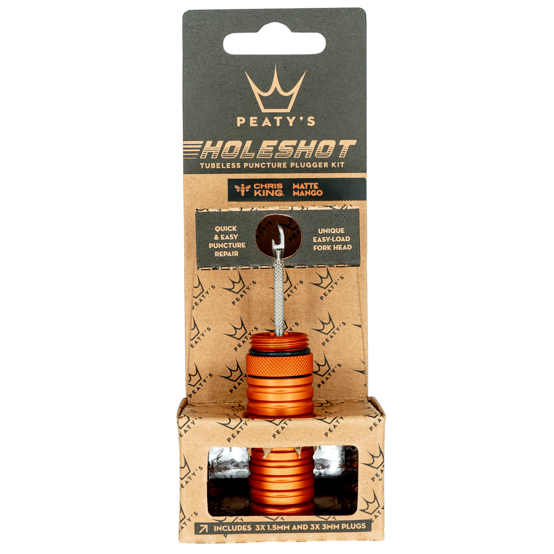 Peaty's Holeshot Tubeless Plugger Kit - Mango