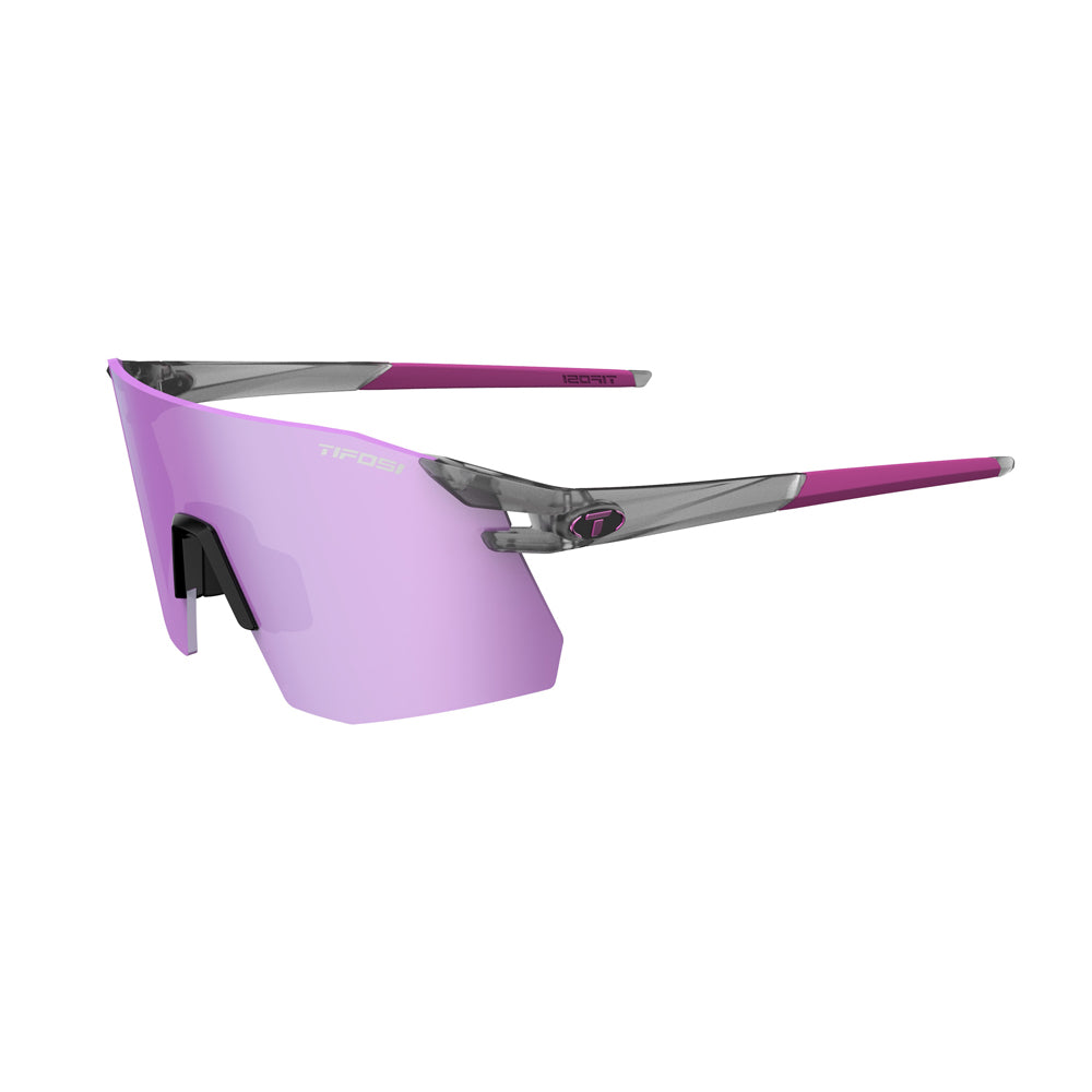 Tifosi Moab XC Sunglasses Satin Vapor with Clarion Deep Purple, AC Red and Clear Lens
