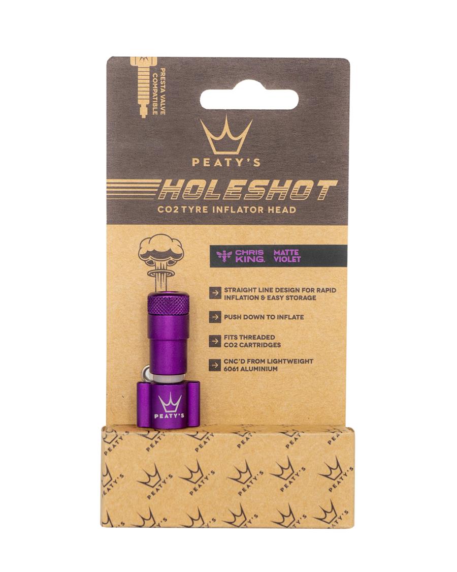Peaty's Holeshot CO2 Tyre Inflator Head - Violet