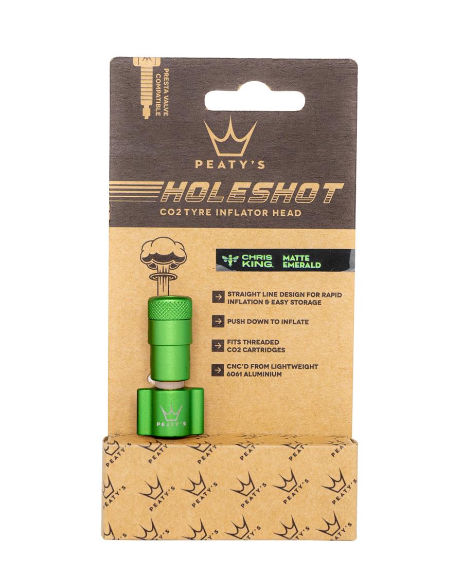 Peaty's Holeshot CO2 Tyre Inflator Head - Emerald